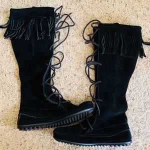 Minnetonka Front Lace Knee High Boot